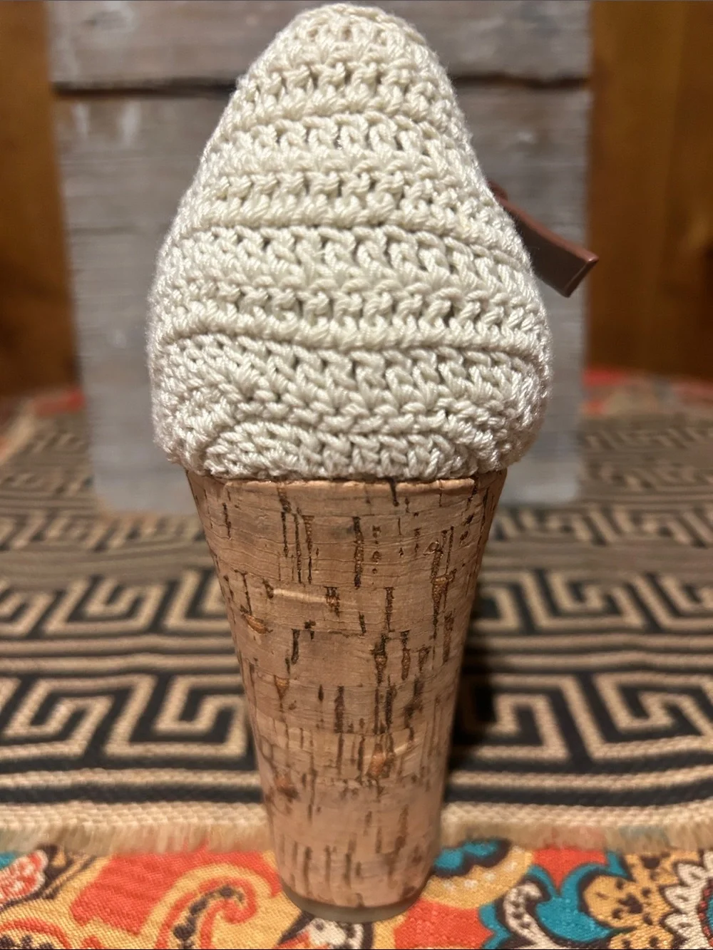 NIB MIA Woven Cream Cork Wedge Sandals with Ankle Strap Size 7
